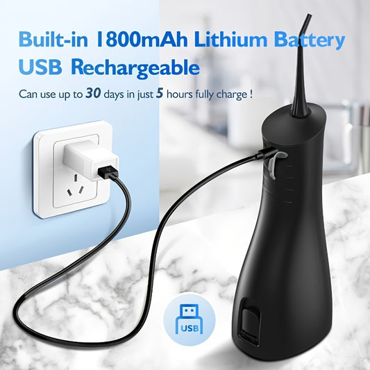 Electric For Teeth, Whitening Dental Oral Irrigator With 5 Jet Tips & 10 Brush Heads, Cordless Whitening Teeth Brush Kit At Home And Travel