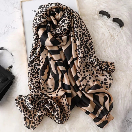 180*90cm Luxury Brand Women Scarf Summer Silk Shawl Lady Wrap Soft Female Echarpe Designer Beach Stole Bandanna foulard muffler