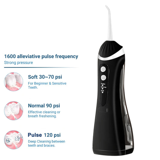 Oral Irrigator 3 Cleaning Modes Portable Rechargeable Waterproof IP65 Dental Water FlosserTeeth Jet Floss