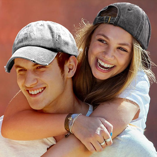 Distressed Baseball Cap Dad Hats for Men Women Vintage Washed Cotton soft top Hat Adjustable Low Profile Unisex Style Headwear