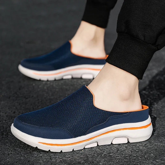 Ngouxm Men Slippers Summer Breathable Home Indoor Slippers Men Thick Bottom Slides Fashion Couple Walking Shoes Chanclas Hombre
