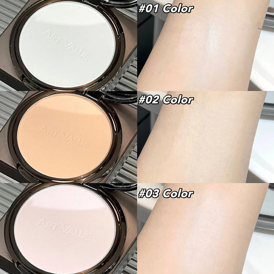 Face Setting Powder Matte Pressed Powder Oil-Control Waterproof Mineral Natural Finish Concealer Makeup Compact Powder Cosmetics