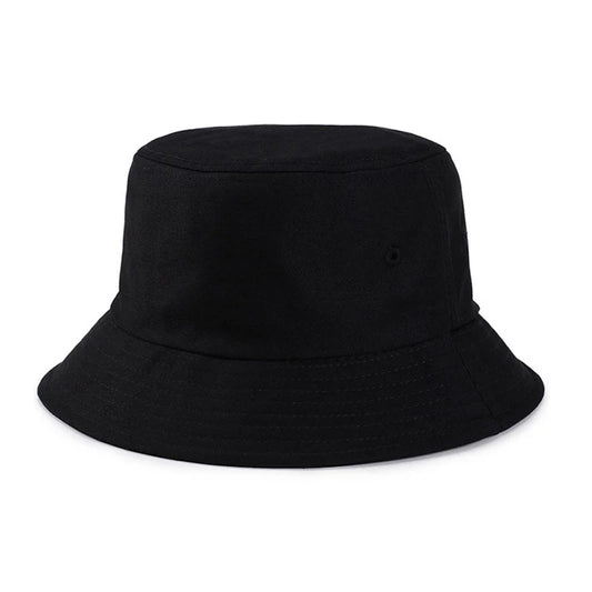 100% Cotton Solid Color Bucket Hat | Summer Sun Protection & Breathable Round Crown