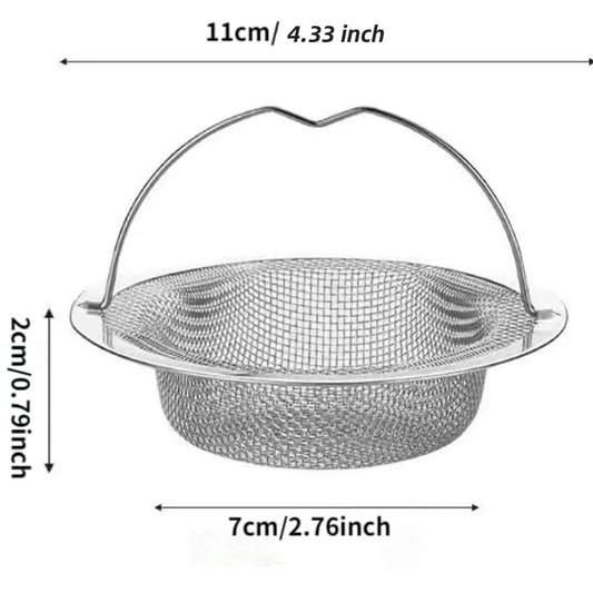 Stainless Steel Kitchen Sink Filter, Sink Garbage Food Residue/Hair Catcher, Sink Strainers for Kitchen Wide 4.5 Inch Diameter