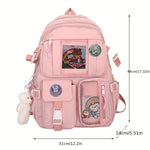 Women's Travel Backpack Women's Multi-Pocket Waterproof College School Bag Transparent Bag Large Capacity Laptop Backpack Reinforcement