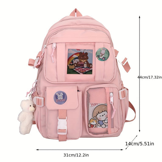 Women's Travel Backpack Women's Multi-Pocket Waterproof College School Bag Transparent Bag Large Capacity Laptop Backpack Reinforcement