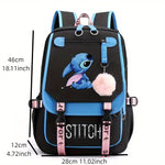 1pc Stitch Polyester Laptop Backpack, High-Capacity Thickened Student Travel Leisure Bag, Durable Computer School Bag, Ideal for Christmas, Birthday, Halloween Gifts