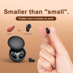 Invisible Smallest Mini Earbuds Wireless Ear Buds For Small Ears Canals, Discreet Low Profile Spy Earpiece Wireless Tiny Micro Hidden Headset With Microphone Small Headphones