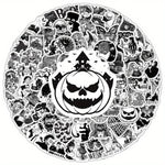100pcs Gothic Black And White Graffiti Style Stickers Tablet Laptop Phone Case Refrigerator Skateboard Decorative Stickers Waterproof