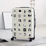 100pcs Gothic Black And White Graffiti Style Stickers Tablet Laptop Phone Case Refrigerator Skateboard Decorative Stickers Waterproof