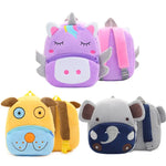 Cute Cartoon Plush 1pc Zoo Series School Bag - Backpack For Boys & Girls