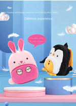 Cute Cartoon Plush 1pc Zoo Series School Bag - Backpack For Boys & Girls
