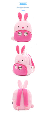 Cute Cartoon Plush 1pc Zoo Series School Bag - Backpack For Boys & Girls