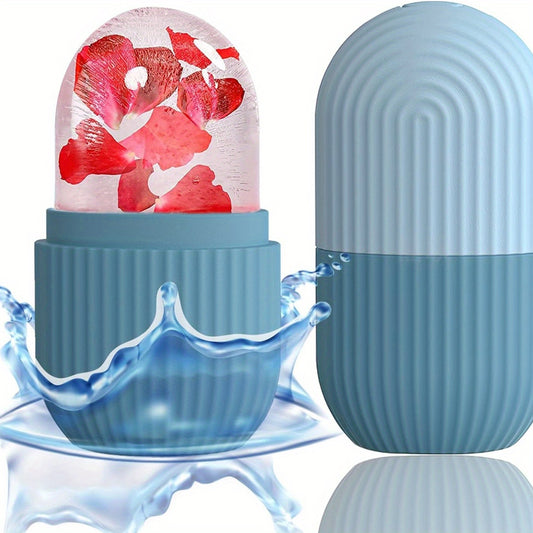 Ice Cube Roller Massager For Face, Eyes And Neck Naturally Conditioning And Skin Care, De-Puff Eye Bags, Reduce Migraine Pain, Reusable Massage Silicone Ice Mold