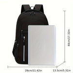 Men'S Casual Nylon Backpack - High-Capacity Travel Laptop Bag for Daily Commute, Middle School, High School, and College Students - Durable, Lightweight, and Easy to Clean