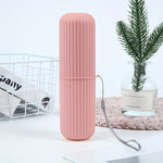 Travel Toothbrush Set - Compact, Alcohol-Free, Portable Storage Box with Rinse Cup and Toothpaste Holder for On-the-Go Oral Care