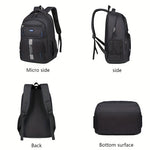 1pc Men's Large Capacity Backpack With Multiple Compartments, Stylish Travel Laptop Storage Backpack