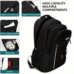 Men'S Casual Nylon Backpack - High-Capacity Travel Laptop Bag for Daily Commute, Middle School, High School, and College Students - Durable, Lightweight, and Easy to Clean