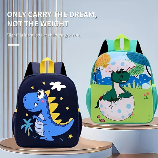 1pc New Backpack School Bag, Cartoon Animal Print Backpack For Boys And Girls
