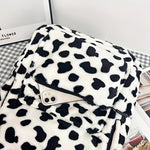 Cow Plush Backpack, Niche Schoolbag, College Student School Bag