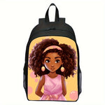 Digital Print Fashion Crown Women's Shoulder Backpack Youth School Bag
