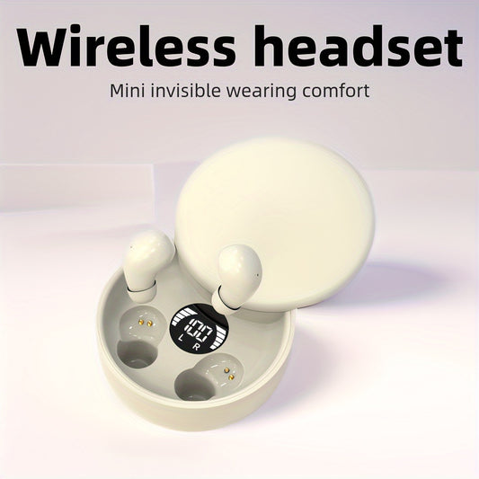 Invisible Smallest Mini Earbuds Wireless Ear Buds For Small Ears Canals, Discreet Low Profile Spy Earpiece Wireless Tiny Micro Hidden Headset With Microphone Small Headphones