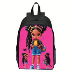 Digital Print Fashion Crown Women's Shoulder Backpack Youth School Bag