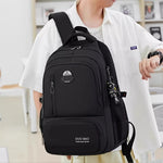 1pc 2024 Latest Model Male And Female Casual Lightweight Backpack Solid Color Backpack Large Capacity Wear-Resistant School Bag Suitable for School Travel Daily Travel Sports Fitness Backpack High Value Simple Cool Simple Coo