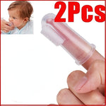 2pcs Silicone Finger Toothbrush: Safe Oral Cleaning With Thumb Sleeve Tongue Moss Cleaning Brush.