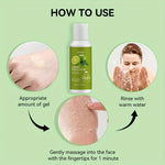 Lemon Exfoliating Gel, 2.03 Oz - Deep Cleansing & Moisturizing Facial And Body Scrub With Aloe Vera, Chamomile & Rose - Paraben-Free Skin Care For All Skin Types