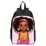 Digital Print Fashion Crown Women's Shoulder Backpack Youth School Bag