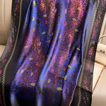 Fashion Print Large Shawl Wraps Silk Scarf Women Luxury Brand Satin Headband Hijab Bandana Turban Foulard Summer Beach Stoles