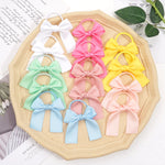 14pcs Ribbon Pigtail Hair Bows Elastic Hair Ties Hair Bands Holders Hair Accessories for Baby Girls Infants Toddler wholesales