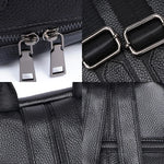 Zency Soft Genuine Leather Backpack Casual Large Capacity Women Knapsack Leather Rucksack Shoulder Bag Black Purse Sac