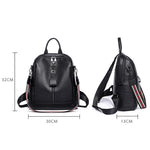 Zency Soft Genuine Leather Backpack Casual Large Capacity Women Knapsack Leather Rucksack Shoulder Bag Black Purse Sac