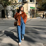 Denim Jumpsuits Women Solid Basic Overalls BF Chic College High Street Office Lady Elegant Long New Hot Sale Blue Fashion 2021