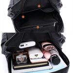 Zency Soft Genuine Leather Backpack Casual Large Capacity Women Knapsack Leather Rucksack Shoulder Bag Black Purse Sac