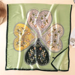 New 180*90cm classic Silk Scarf Women Foulard Office lady Large Fashion Print Beach Hijab shawl warp bandanna muffler pareo