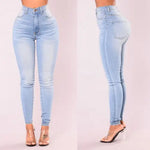 Sexy Jeans Women Denim Skinny Pants High Waist Stretch Lady Jeans Push Up Leggings Slim Pockets Button Pencil Jeans Women Pants