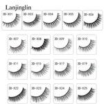 New 3 pairs natural false eyelashes fake lashes long makeup 3d mink lashes extension eyelash mink eyelashes for beauty #X11
