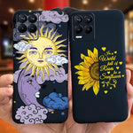 For Realme 8 Case Lavender Sunflower Silicone Back Cover For Realme 8 Pro 8i Realme8 4G RMX3085 Soft TPU Phone Case Luxury Coque
