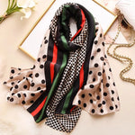 180*90cm Classic Summer Beach Prints Silk Scarves Female Shawl Women Foulard Cover-ups Wrap Bandanna Muffler Chiffon Hijab lady