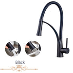 Onyzpily Black High Quality Kitchen Faucet Cold and Hot Deck Mounted Kitchen Tap Brushed nickle and Black torneira para cozinha