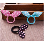 10Pcs Girls Hair Accessories Ribbon Dot Gum Headband Hair Ornaments Elastic Ring Hair Bands Rubber Rope Scrunchy Braiding Tools