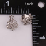GRACE JUN New Flower Clip on Earrings No Pierced Gorgeous Bride Wedding AAA Cubic Zircon  No Hole Earrings High Quality Ear Clip