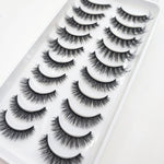 20 Style 10 Pairs Natural 3d Mink Lashes Soft False Eyelashes Cross Messy Dense Eye Lashes Extension Makeup Faux Cils Maquillaje