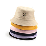 FS Orange Yellow Bucket Hats For Men Women Streetwear Hip Hop Panama Cap Cotton Double-sided Windproof Fisherman Hat Bob Homme