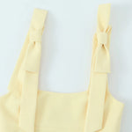 TRAF Butterfly Crop Top Woman Summer Yellow White Slip Top Cute Bow Off Shoulder Tank Top Tanks & Camis Sleeveless Backless Tops