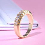 Huitan High Quality Office Lady Accessories Rings Golden Color Halo Micro Paved Casual Style Female Jewel With Size 6-10 2019