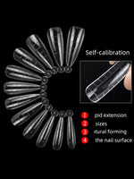 120 Pcs/Set Clear Dual Forms False Nails Full Cover Quick Building Gel Mold Tips Nail Extension Molds Upper Forms For Nails Tips